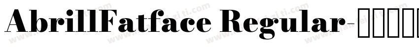 AbrillFatface Regular字体转换